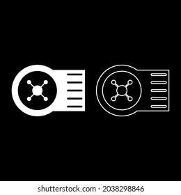 Pump washing machine icon white color vector illustration flat style image set