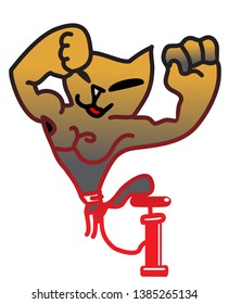 pumped cat and red pump