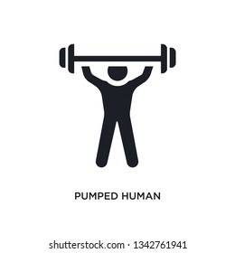 pumped human isolated icon. simple element illustration from feelings concept icons. 
