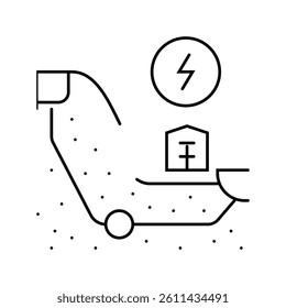 pumped hydro energy line icon vector. pumped hydro energy sign. isolated contour symbol black illustration