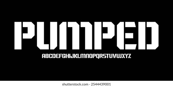 Logo Bombeado, Modern Future bold Alphabet Font. Tipografia urbano itálico estilo fontes tecnologia, esporte, marca de filme e logotipos. ilustração vetorial