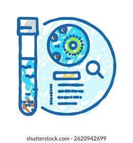 testes de bombeamento ícone doodle hidrogeólogo esboço vetor. testes de bombeamento sinal hidrogeólogo. ilustração símbolo isolado