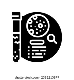 bombeo prueba el vector del icono del glifo hidrogeólogo. bombeo prueba el signo hidrogeólogo. ilustración de símbolo aislado