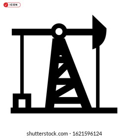 pumpjack icon isolated sign symbol vector illustration - high quality black style vector icons
