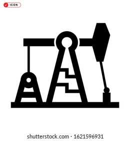 pumpjack icon isolated sign symbol vector illustration - high quality black style vector icons
