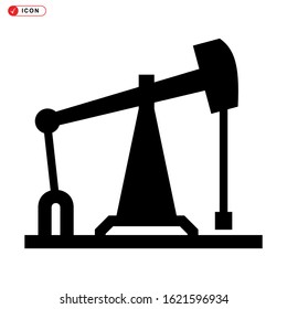 pumpjack icon isolated sign symbol vector illustration - high quality black style vector icons
