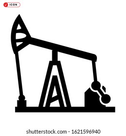 pumpjack icon isolated sign symbol vector illustration - high quality black style vector icons
