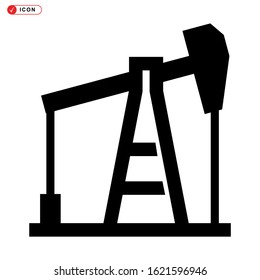 pumpjack icon isolated sign symbol vector illustration - high quality black style vector icons
