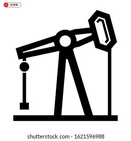 pumpjack icon isolated sign symbol vector illustration - high quality black style vector icons
