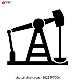 pumpjack icon isolated sign symbol vector illustration - high quality black style vector icons
