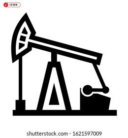 pumpjack icon isolated sign symbol vector illustration - high quality black style vector icons
