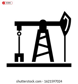 pumpjack icon isolated sign symbol vector illustration - high quality black style vector icons
