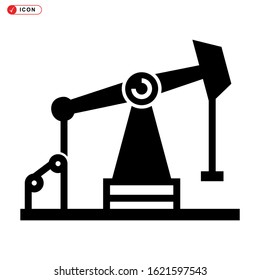 pumpjack icon isolated sign symbol vector illustration - high quality black style vector icons
