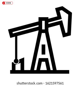 pumpjack icon isolated sign symbol vector illustration - high quality black style vector icons
