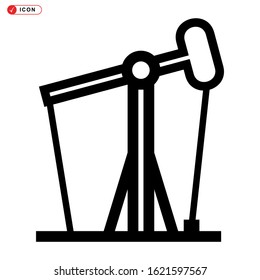 pumpjack icon isolated sign symbol vector illustration - high quality black style vector icons
