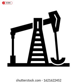 pumpjack icon isolated sign symbol vector illustration - high quality black style vector icons
