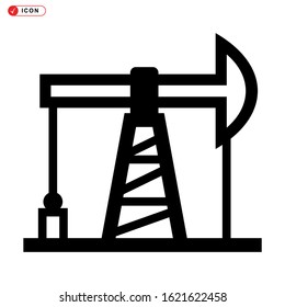 pumpjack icon isolated sign symbol vector illustration - high quality black style vector icons
