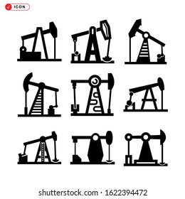 pumpjack icon isolated sign symbol vector illustration - Collection of high quality black style vector icons
