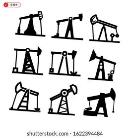 pumpjack icon isolated sign symbol vector illustration - Collection of high quality black style vector icons
