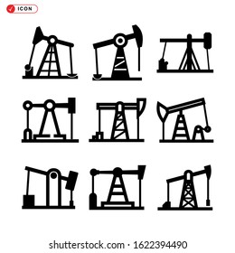 pumpjack icon isolated sign symbol vector illustration - Collection of high quality black style vector icons
