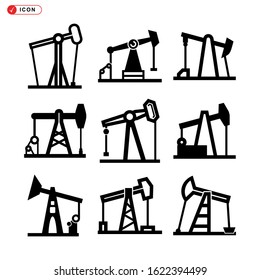 pumpjack icon isolated sign symbol vector illustration - Collection of high quality black style vector icons

