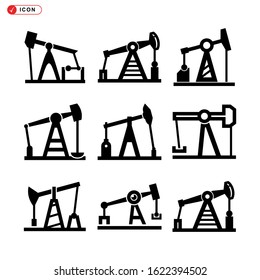 pumpjack icon isolated sign symbol vector illustration - Collection of high quality black style vector icons
