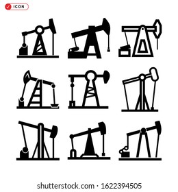 pumpjack icon isolated sign symbol vector illustration - Collection of high quality black style vector icons
