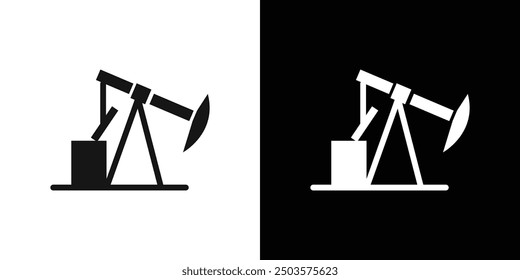 pumpjack icon line art vector