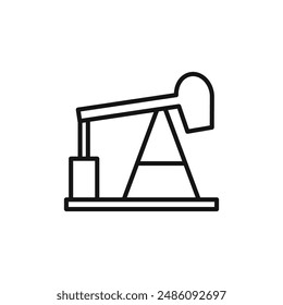 pumpjack icon logo sign vector outline