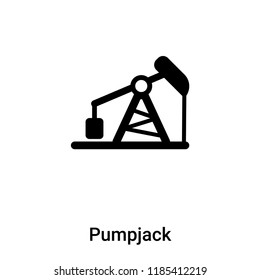 Pumpjack icon vector isolated on white background, logo concept of Pumpjack sign on transparent background, filled black symbol