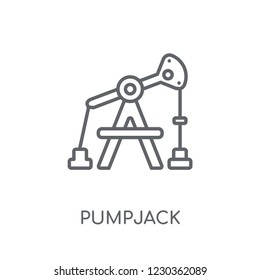 Pumpjack linear icon. Modern outline Pumpjack logo concept on white background from Industry collection. Suitable for use on web apps, mobile apps and print media.
