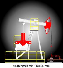 A pumpjack is the overground drive for a reciprocating piston pump in an oil well