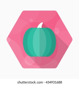 Pumpki  icon, Vector flat long shadow design. EPS10