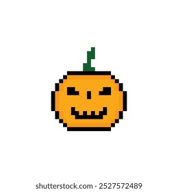 pumpkin 8 bit icon Happy Halloween, Thanksgiving Pixel art 8-bit for game