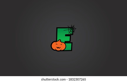 pumpkin alphabet halloween letter e