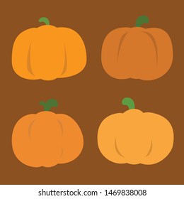 Pumpkin asset for thanksgiving and halloween vector stocks
