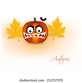 pumpkin and autumn background