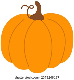 Pumpkin autumn element. Vector illustration with autumn theme.