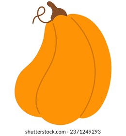 Elemento de otoño de calabaza. Ilustración vectorial con tema otoño.