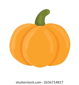 Pumpkin. Autumn, fall. Flat vector clipart, illustration with isolated background.
