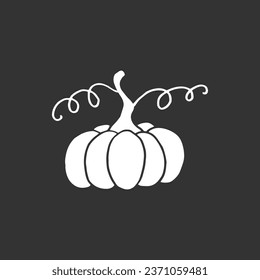 Pumpkin.  Autumn Halloween or Thanksgiving pumpkin symbol.