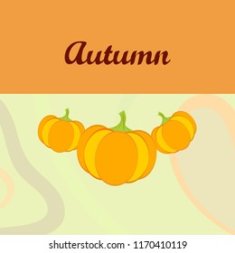 Pumpkin autumn vector background