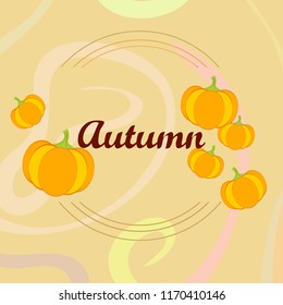 Pumpkin autumn vector background