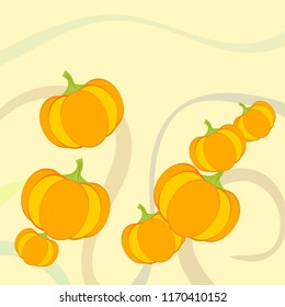 Pumpkin autumn vector background
