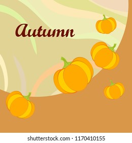 Pumpkin autumn vector background