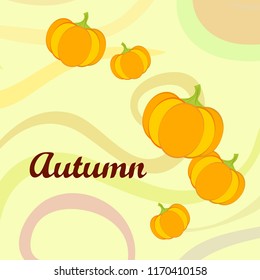 Pumpkin autumn vector background
