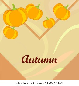 Pumpkin autumn vector background