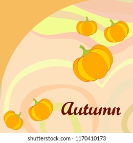 Pumpkin autumn vector background
