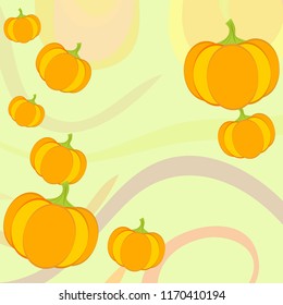Pumpkin autumn vector background