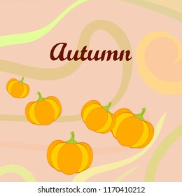 Pumpkin autumn vector background